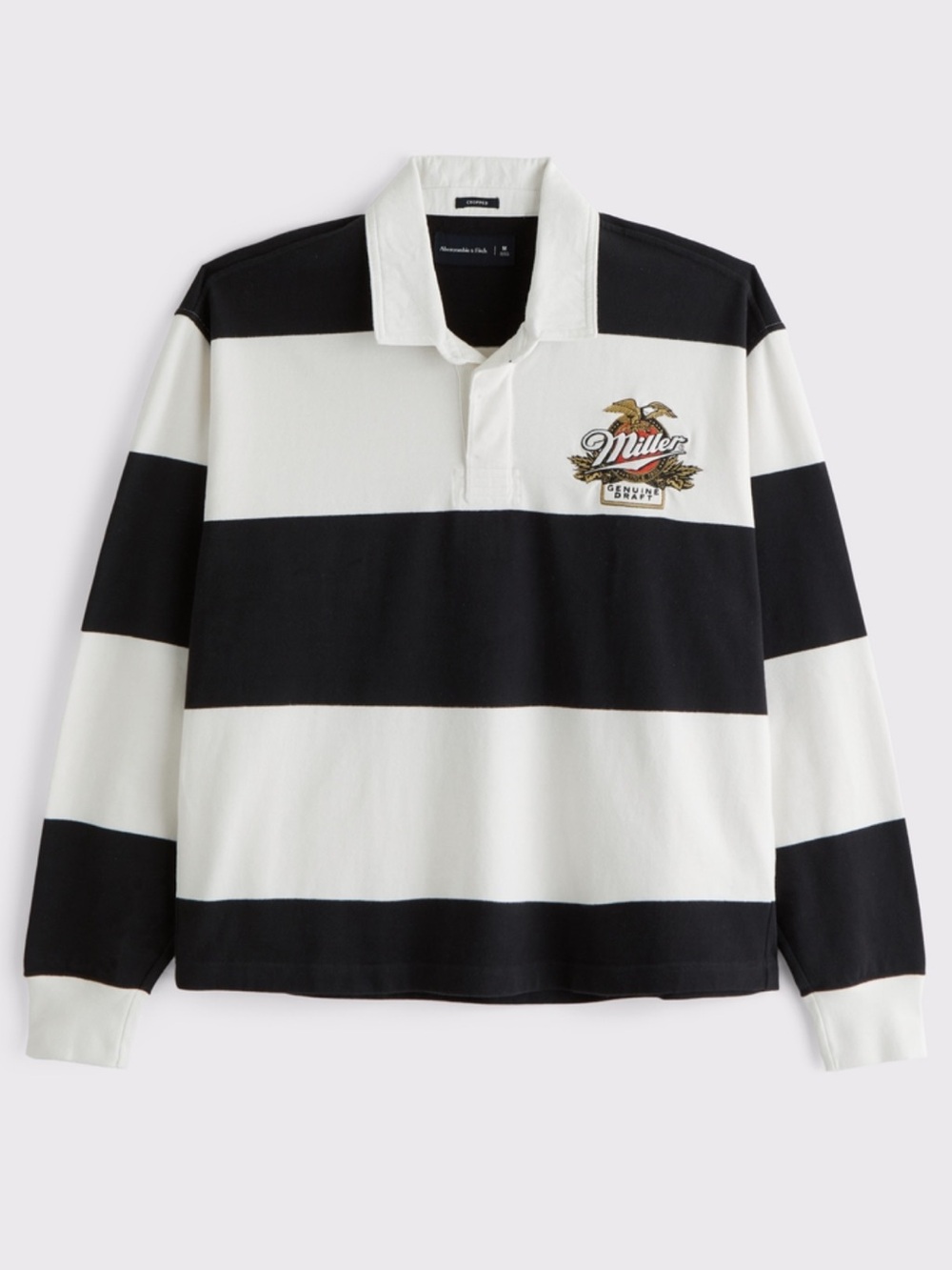 Abercrombie & Fitch Miller Beer Striped Rugby Polo Shirt